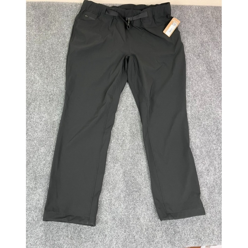 NWT Eddie Bauer Climatrail Black Womens Pants Belted Polyester/Spandex Size 18 W